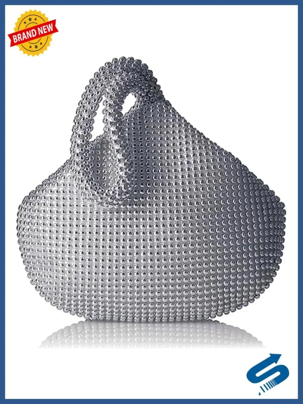 Jessica McClintock Staci Mesh Wristlet Evening Bag Convertible Clutch
